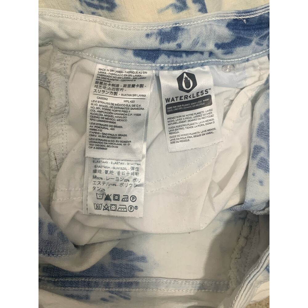 Levi's Tie Dye 721 High Rise SKinny Ankle Raw Hem sz‎ 33 - Picture 4 of 11